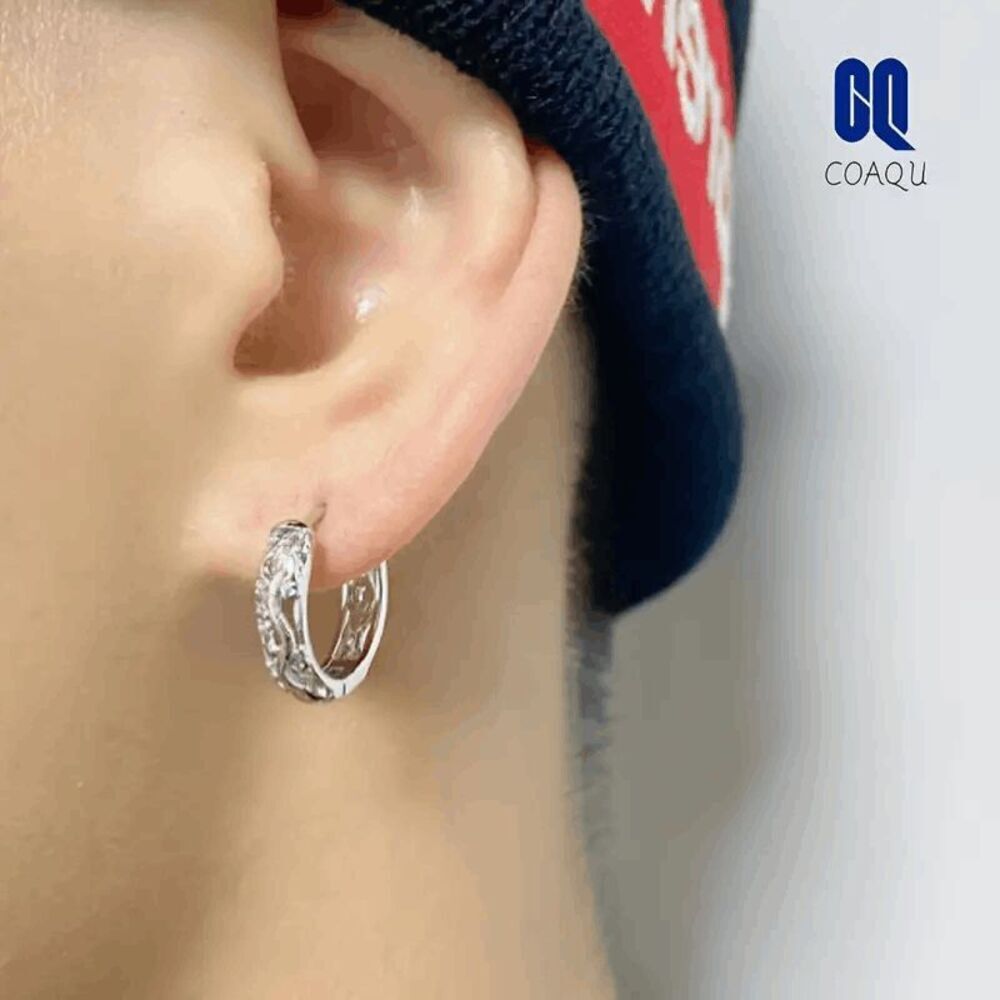 Unisex Stainless Steel Hoop Earrings